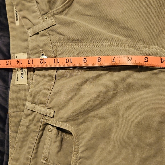 Pull&Bear | Baggy Fit Loose Khaki Taupe Jeans| Sz. 31| Normcore, Grunge - Picture 12 of 14